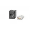 Wirewin WKS JACK KAT6A UTP Keystone modulis, neekranuotas, RJ45, be įrankių, baltas