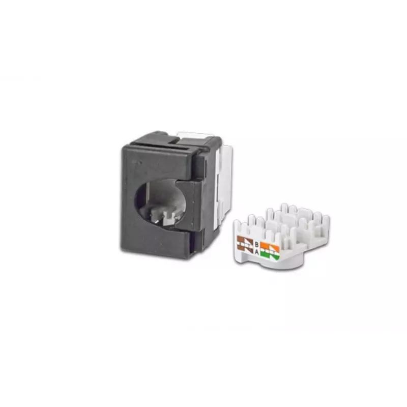 Wirewin WKS JACK KAT6A UTP Keystone modulis, neekranuotas, RJ45, be įrankių, baltas