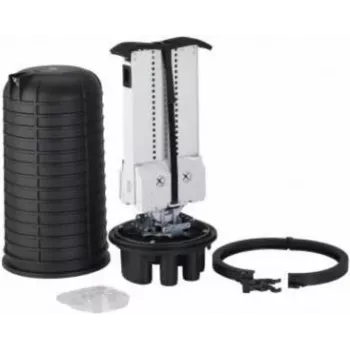 Optotec IP68 lauko kupolinė optinė mova FOCUS-ODC2-AB, 432 skaidulų, 1 ovalus + 6 apvalūs FTTx prievadai, 525 mm aukščio