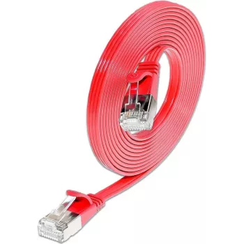 Wirewin Triotronik 0,15 m Cat6 U/FTP plonas Ethernet tinklo kabelis, raudonas PKW-STP-SLIM-KAT6 0.15 RT