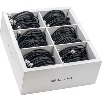 Wirewin SLIM-LS-K6A 3.0 BK 36 - 10 Gigabit Cat6a plonas Ethernet tinklo kabelis, 3m, juodas, 36 vnt. paketas