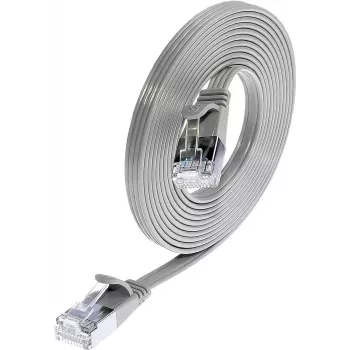 Wirewin Triotronik Cat 6 plonas Ethernet tinklo kabelis, 0,5 m, RJ-45 vyriškas/vyriškas, U/FTP (STP), pilkas PKW-STP-SLIM-KAT6 0.5