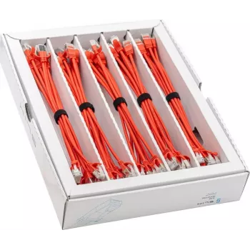 Wirewin SLIM KAT6A 10 Gigabit Light tinklo kabelis, 0,15 m, U/FTP, Ø 3,8 mm, raudonas, 50 vnt. paketas SLIM-LS-K6A 0.15 RD 50