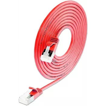Wirewin SLIM KAT6A 10 Gigabit Light tinklo kabelis, 0,15 m, U/FTP, Ø 3,8 mm, raudonas, 50 vnt. paketas SLIM-LS-K6A 0.15 RD 50