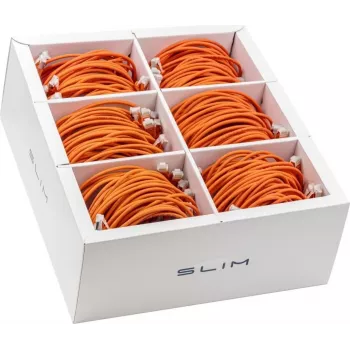 Wirewin SLIM-LS-K6A 3.0 OR 36 Cat6A U/FTP plonas Ethernet tinklo kabelis, 3m, oranžinis, 36 vnt. paketas