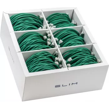Wirewin SLIM-LS-K6A 0.5 GN 90 Cat6A U/FTP plonas tinklo kabelis, 0,5 m, žalias, 90 vnt. paketas