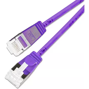 Wirewin Cat.6A 10 Gigabit plonas tinklo kabelis U/FTP, 0,25 m, violetinės spalvos PKW-LIGHT-STP-K6A 0.25 VT