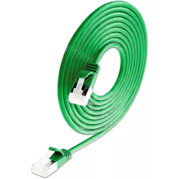 Wirewin SLIM-LS-K6A 0.15 GN 50 – Cat6a U/FTP plonas Ethernet tinklo kabelis, 0,15 m, žalias, 50 vnt. paketas