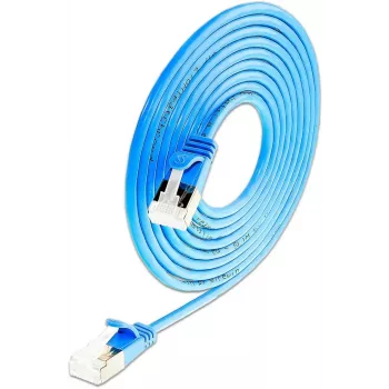 Wirewin SLIM-LS-K6A 0.15 BL 50 Cat6A plonas Ethernet tinklo kabelis, 0,15 m, U/FTP, mėlynas, 50 vnt. paketas