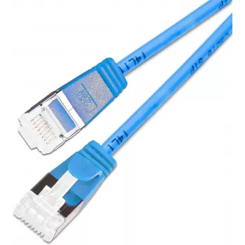 Wirewin SLIM KAT6A 10 Gigabit Light tinklo kabelis, U/FTP, 3,8mm, mėlynas, 0,15m (PKW-LIGHT-STP-K6A 0.15 BL)