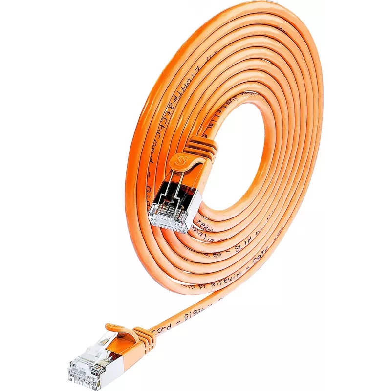 Wirewin SLIM SL6 20 OR - Cat.6 Slim-Light tinklo kabelis, U/FTP, 20 m, oranžinis PKW-LIGHT-STP-K6 20.0 OR