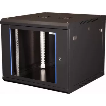 Wirewin WCAB PS3 600X600X9U B 19 colių sieninis spintelė, 9U, 600x600mm, juoda