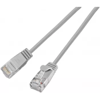 Wirewin SLIM KAT6A 10 Gigabit šviesinis patchkabelis apvalus, U/UTP, Ø 3,6 mm, pilkas (SLIM-L-UU-K6A 0.25)