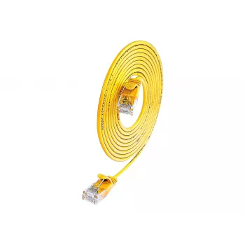 Wirewin Cat.6 SLIM-Light tinklo kabelis U/UTP 7,5 m geltonas PKW-LIGHT-K6 7.5 GE