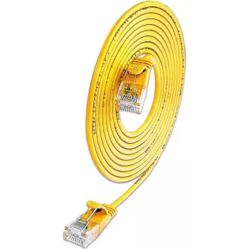 Wirewin SLIM KAT6A 10 Gigabit šviesus paketinis kabelis apvalus, U/UTP, Ø 3,6 mm, geltonas (SLIM-L-UU-K6A 3.0 YE)