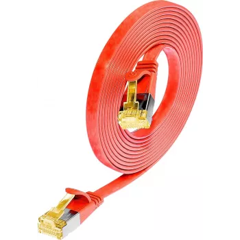 Wirewin Cat6a U/FTP plonas Ethernet tinklo kabelis, RJ45, raudonas, 1m PKW-STP-SLIM-K6A 1.0 RT