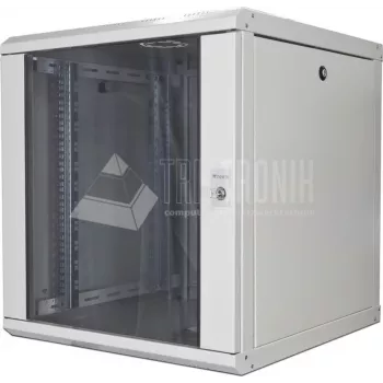 Wirewin 19 colių sieninis tinklo spintos korpusas, vientisas, 600x600mm, nuimamos šoninės panelės (WCAB 600X600X12U)