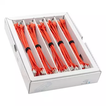 Wirewin SLIM-LS-K6A 0.25 RD 50 - Cat.6A U/FTP plonas Ethernet tinklo kabelis, 0,25 m, raudonas, 50 vnt. paketas
