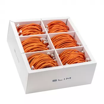 Wirewin SLIM-LS-K6A 0.5 OR 90 Cat.6A U/FTP plonas tinklo kabelis, 0,5 m, oranžinis, 90 vnt. paketas