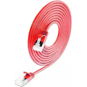 Wirewin SLIM KAT6A 10 Gigabit šviesus pataisymo kabelis, U/FTP, 3,8mm, raudonas, 0,15m PKW-LIGHT-STP-K6A 0.15 RT