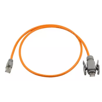 Wirewin Industrial Cat6A tinklo kabelis, Anti-UV PUR apvalkalas, S/FTP, oranžinis, IP67 RJ45, 2m PKW-I1-SF-K6A-PUR 2.0 OR
