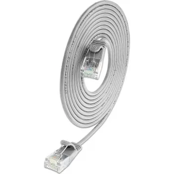 Wirewin SLIM Cat6A 10 Gigabit šviesus prailginimo kabelis apvalus, U/UTP, Ø 3,6 mm, pilkas (SLIM-L-UU-K6A 2.0)
