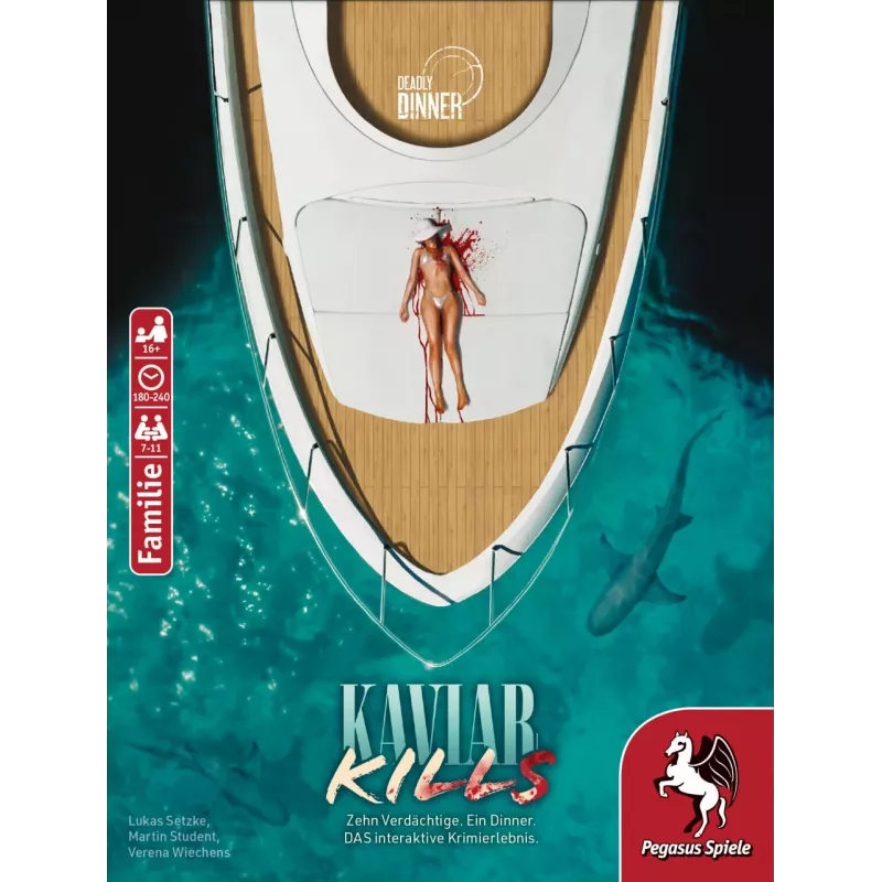 Pegasus Spiele Deadly Dinner – Kaviar Kills 19014G žmogžudystės mįslės vakarėlio žaidimas