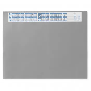 DURABLE stalinis padėklas su permatoma plėvele ir kalendoriumi 65x52 cm, pilkas
