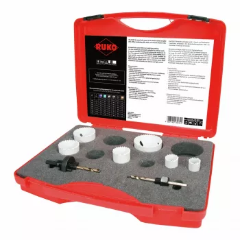 RUKO LOS-Set-HSSCo-PK1 sanitarinėms instaliacijoms | 6 dalių HSS-Co kiaurymių pjūklų rinkinys