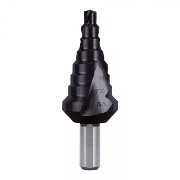 RUKO GMBH STB-HSS-TiAlN-6,0-26,75mm pakopinis grąžtas, TiAlN padengtas HSS, 9 pakopų