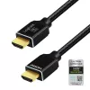 LogiLink HDMI laidas A/M į A/M 8K/60Hz 48Gbps metalinis nailoninis sertifikuotas juodas 2m