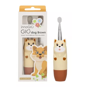 InnoGIO GIOdog 2+ GIO-452BROWN garsinių virpesių dantų šepetėlis, rudas