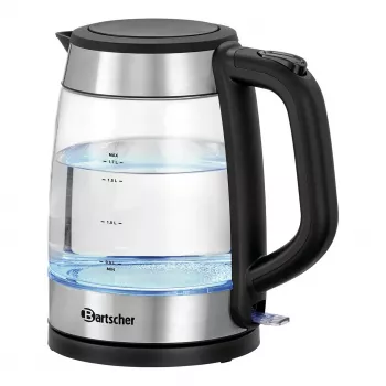 Bartscher 200096 stiklinis elektrinis virdulys 1,7 l, 2200 W, sidabrinis