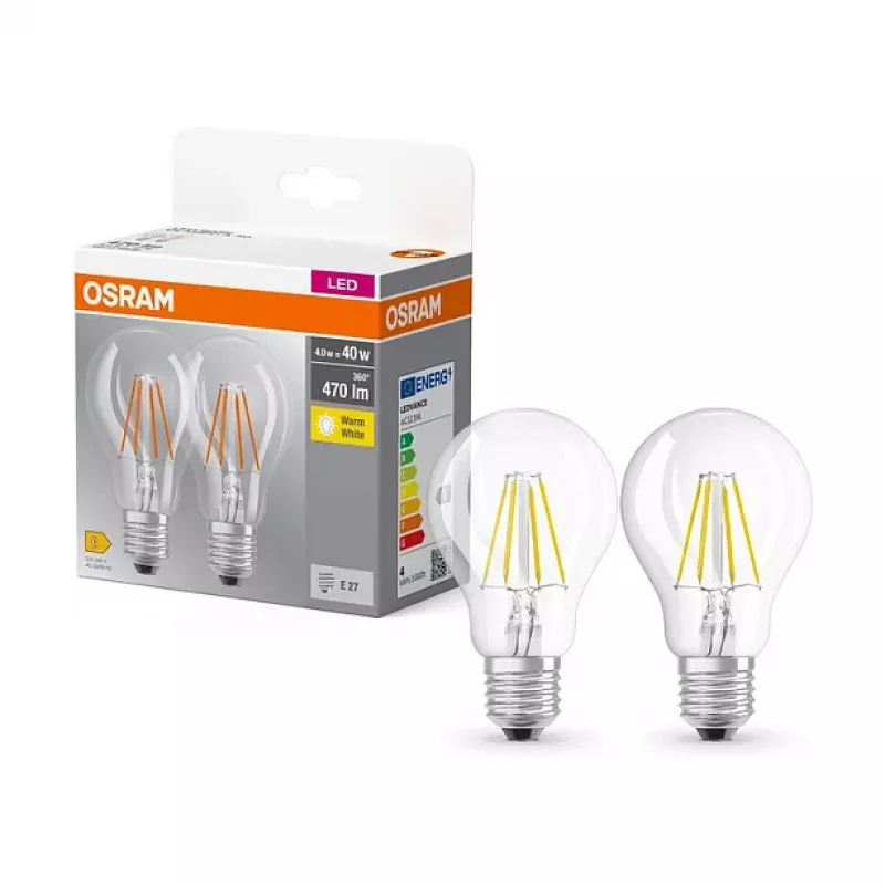 Osram LED lemputė 4 W šiltai balta E27 A60 matinė