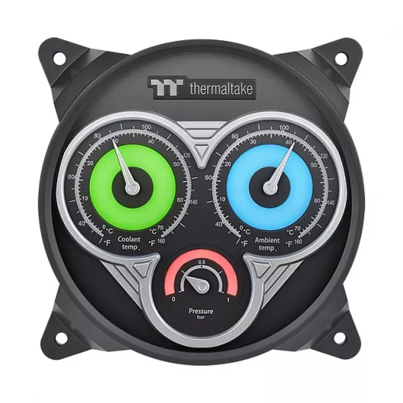 Thermaltake Pacific TF3 skysčio aušinimo sistemos prietaisų skydelis, juodas