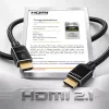LogiLink HDMI kabelis, A/M – A/M, 8K/60 Hz, 48 Gbps, metalinis, nailoninis, sertifikuotas, juodas, 3 m