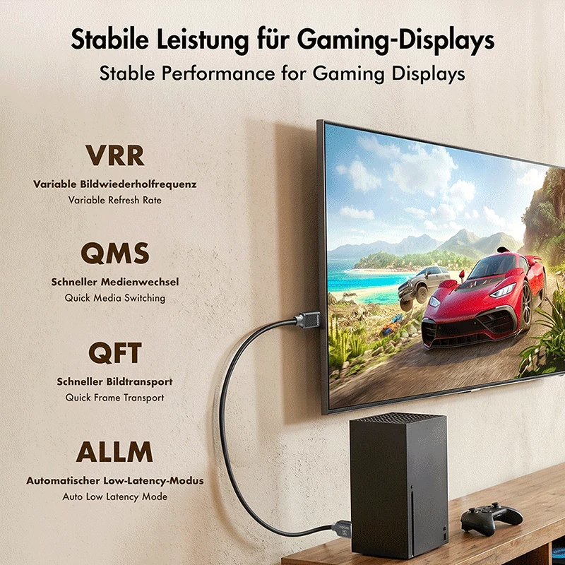 LogiLink HDMI kabelis, A/M – A/M, 8K/60 Hz, 48 Gbps, metalinis, nailoninis, sertifikuotas, juodas, 3 m
