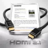 LogiLink HDMI kabelis A/M – A/M 8K/60 Hz 48 Gbps metalinis nailoninis sertifikuotas juodas 5 m