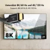 LogiLink HDMI kabelis A/M – A/M 8K/60 Hz 48 Gbps metalinis nailoninis sertifikuotas juodas 5 m