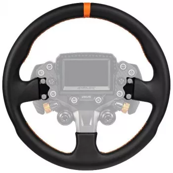 Simagic ZS-330RR odinė vairo apvado apdaila, 330 mm, raudonos siūlės, be stebulės