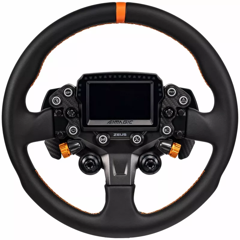 Simagic ZS-330RR odinė vairo apvado apdaila, 330 mm, raudonos siūlės, be stebulės