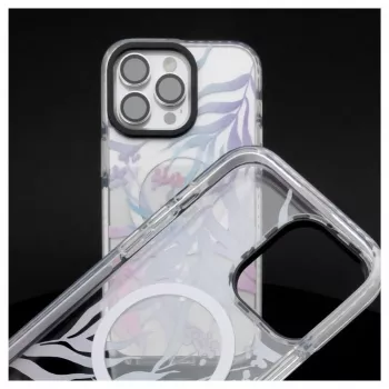 Evelatus Apple iPhone 15 Pro PC+TPU dėklas su MagSafe - individualus gėlių raštas