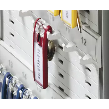 DURABLE KEY BOX 36 raktų spintelė su cilindrine spyna, šviesiai pilko plieno, montuojama ant sienos, 36 kabliukai 195223
