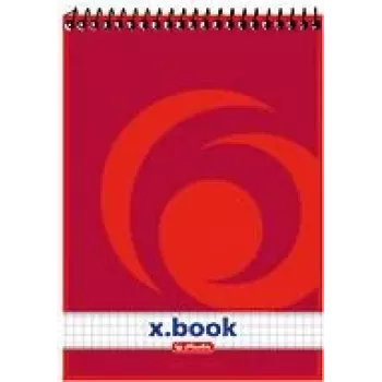 herlitz x.book Spirale surišta sąsiuvinė A5 su langueliu, raudona - 50 lapų 110536