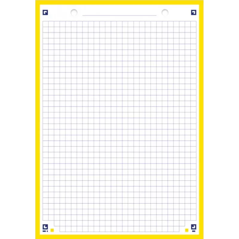 Oxford kortelės, DIN A5, languotos, baltos/geltonos, 210 gsm, 2 skylių perforuotos, spalvotas kraštas, 100 kortelių 400100550