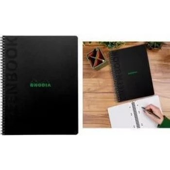 Rhodia Greenbook College sąsiuvinis A5+ languotas juodas 119924C
