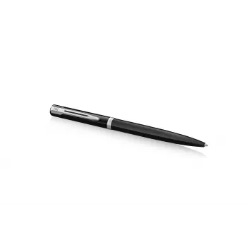 Waterman Impression tušinukas - juodas lakas, chromo apdaila, vidutinio storio mėlynas 2225498