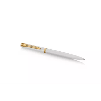 Waterman Allure Impression tušinukas, baltas lakas, aukso spalvos apdaila, vidutinio storio mėlynas rašalas 2225511