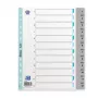 Oxford A4 plastikiniai skyrikliai, 12 dalių, numeruoti 1-12, pilki, PP 0,12 mm, Euro-Punched 400033989