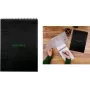 RHODIA GreenPad spiralinis bloknotas A4+ su linijomis, juodas, 90gsm, 80 lapų 119927C